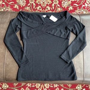 Off Shoulder black long sleeve